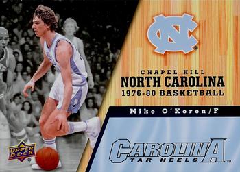 2010-11 Upper Deck North Carolina Tar Heels #34 Mike O'Koren Front