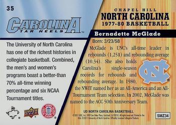 2010-11 Upper Deck North Carolina Tar Heels #35 Bernadette McGlade Back