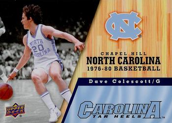 2010-11 Upper Deck North Carolina Tar Heels #36 Dave Colescott Front