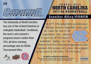 2010-11 Upper Deck North Carolina Tar Heels #39 Jennifer Alley Back