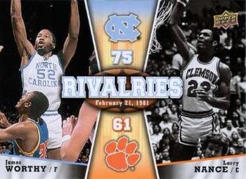 2010-11 Upper Deck North Carolina Tar Heels #88 James Worthy / Larry Nance Front