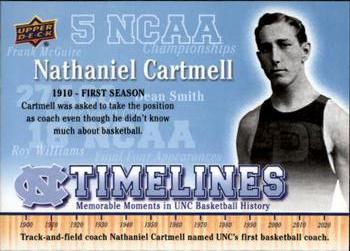 2010-11 Upper Deck North Carolina Tar Heels #144 Nathaniel Cartmell Front