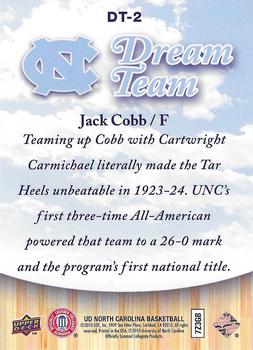 2010-11 Upper Deck North Carolina Tar Heels - Dream Team 3D #DT2 Jack Cobb Back