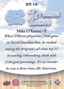 2010-11 Upper Deck North Carolina Tar Heels - Dream Team 3D #DT10 Mike O'Koren Back