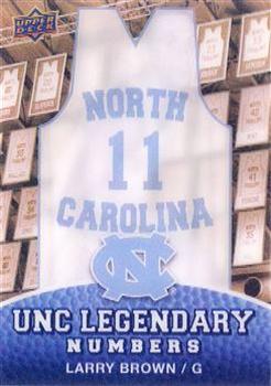 2010-11 Upper Deck North Carolina Tar Heels - Legendary Numbers 3D #LN4 Larry Brown Front