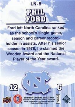 2010-11 Upper Deck North Carolina Tar Heels - Legendary Numbers 3D #LN8 Phil Ford Back