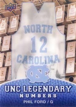 2010-11 Upper Deck North Carolina Tar Heels - Legendary Numbers 3D #LN8 Phil Ford Front