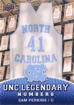 2010-11 Upper Deck North Carolina Tar Heels - Legendary Numbers 3D #LN13 Sam Perkins Front
