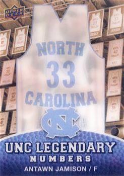 2010-11 Upper Deck North Carolina Tar Heels - Legendary Numbers 3D #LN16 Antawn Jamison Front