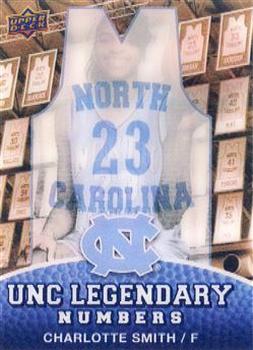 2010-11 Upper Deck North Carolina Tar Heels - Legendary Numbers 3D #LN24 Charlotte Smith Front