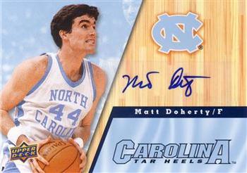 2010-11 Upper Deck North Carolina Tar Heels - Autographs #41 Matt Doherty Front