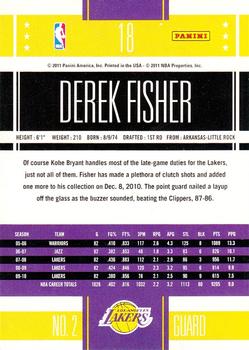 2010-11 Panini Classics #18 Derek Fisher Back