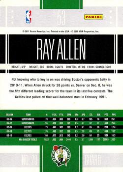 2010-11 Panini Classics #53 Ray Allen Back