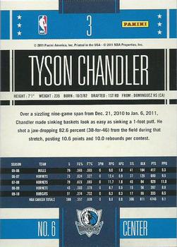 2010-11 Panini Classics #3 Tyson Chandler Back