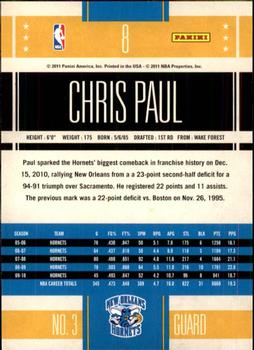 2010-11 Panini Classics #8 Chris Paul Back
