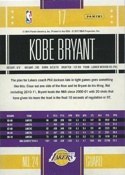 2010-11 Panini Classics #17 Kobe Bryant Back