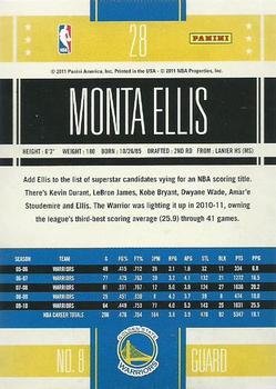 2010-11 Panini Classics #28 Monta Ellis Back