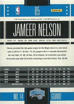 2010-11 Panini Classics #85 Jameer Nelson Back