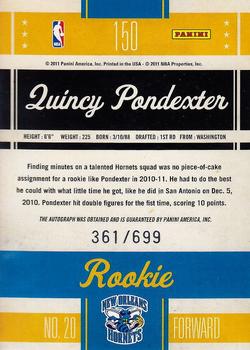 2010-11 Panini Classics #150 Quincy Pondexter Back