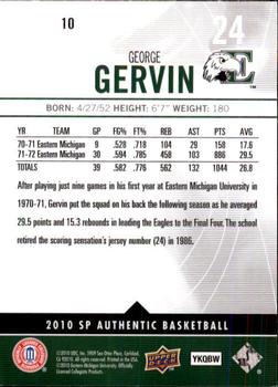 2010-11 SP Authentic #10 George Gervin Back