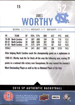 2010-11 SP Authentic #15 James Worthy Back