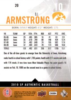 2010-11 SP Authentic #20 B.J. Armstrong Back