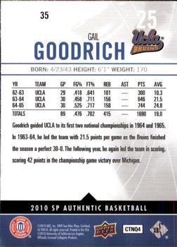 2010-11 SP Authentic #35 Gail Goodrich Back