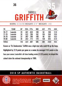 2010-11 SP Authentic #36 Darrell Griffith Back