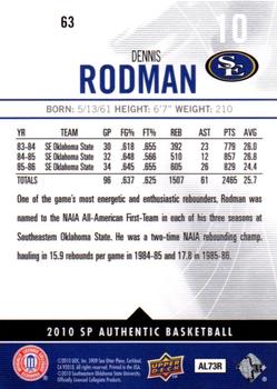 2010-11 SP Authentic #63 Dennis Rodman Back