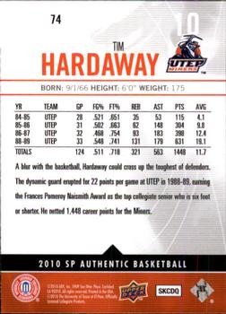 2010-11 SP Authentic #74 Tim Hardaway Back