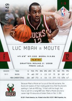 2010-11 Panini Totally Certified #13 Luc Richard Mbah A Moute Back