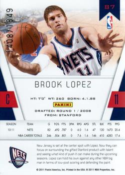 2010-11 Panini Totally Certified #87 Brook Lopez Back