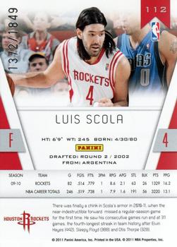 2010-11 Panini Totally Certified #112 Luis Scola Back