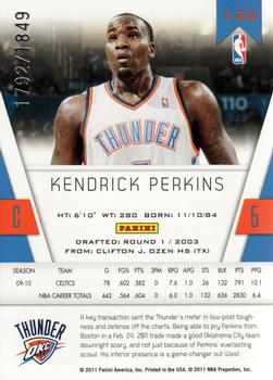 2010-11 Panini Totally Certified #130 Kendrick Perkins Back