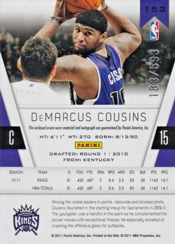 2010-11 Panini Totally Certified #152 DeMarcus Cousins Back