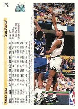 1992-93 Upper Deck McDonald's #P2 Reggie Lewis Back