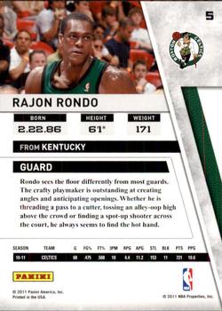 2010-11 Panini Season Update #5 Rajon Rondo Back