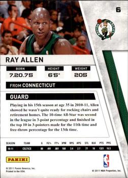 2010-11 Panini Season Update #6 Ray Allen Back