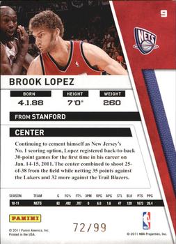 2010-11 Panini Season Update #9 Brook Lopez Back