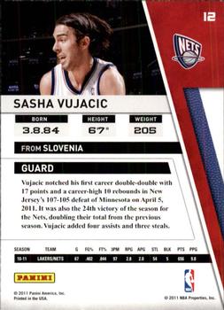 2010-11 Panini Season Update #12 Sasha Vujacic Back