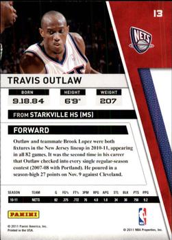 2010-11 Panini Season Update #13 Travis Outlaw Back