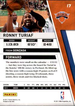 2010-11 Panini Season Update #17 Ronny Turiaf Back