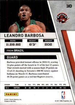 2010-11 Panini Season Update #30 Leandro Barbosa Back