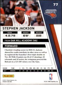 2010-11 Panini Season Update #77 Stephen Jackson Back