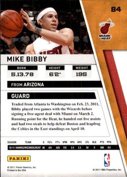 2010-11 Panini Season Update #84 Mike Bibby Back