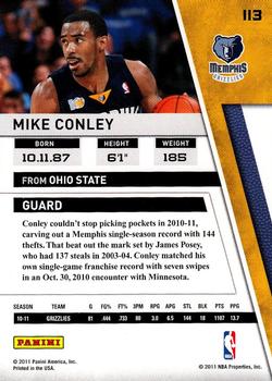 2010-11 Panini Season Update #113 Mike Conley Back