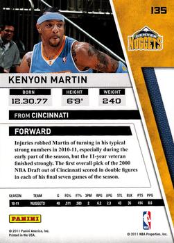 2010-11 Panini Season Update #135 Kenyon Martin Back