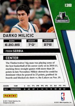 2010-11 Panini Season Update #138 Darko Milicic Back