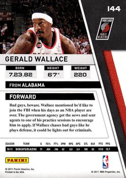 2010-11 Panini Season Update #144 Gerald Wallace Back