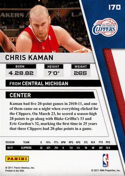 2010-11 Panini Season Update #170 Chris Kaman Back
